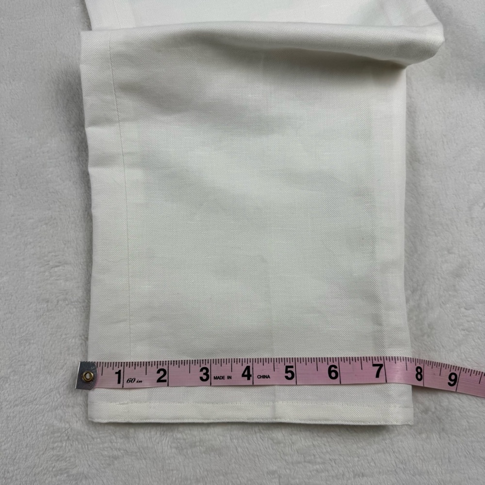 Tessuti di Sondrio Ames Pleat trousers OffWhite Linen Blend Men’s 38 - Picture 11 of 12